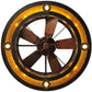 Meyda Lighting Whispering Pines 45" 12-Light Oil Rubbed Bronze Chandelier With Amber Mica Shade Glass and Fan