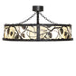 Meyda Lighting Whispering Pines 45" 12-Light Wrought Iron Chandelier With Beige Botticino Idalight Shade and Fan