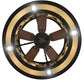 Meyda Lighting Whispering Pines 45" 12-Light Wrought Iron Chandelier With Beige Botticino Idalight Shade and Fan