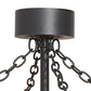 Meyda Lighting Whispering Pines 45" 12-Light Wrought Iron Chandelier With Beige Botticino Idalight Shade and Fan