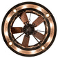 Meyda Lighting Whispering Pines 45" 16-Light Black Satin Wrought Iron Chandelier With Silver Mica Shade Glass and Fan