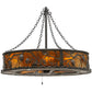 Meyda Lighting Whispering Pines 45" 16-Light Oil Rubbed Bronze Chandelier With Amber Mica Shade Glass and Fan