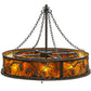 Meyda Lighting Whispering Pines 45" 16-Light Oil Rubbed Bronze Chandelier With Amber Mica Shade Glass and Fan