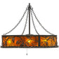 Meyda Lighting Whispering Pines 45" 16-Light Oil Rubbed Bronze Chandelier With Amber Mica Shade Glass and Fan