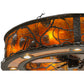 Meyda Lighting Whispering Pines 45" 16-Light Oil Rubbed Bronze Chandelier With Amber Mica Shade Glass and Fan