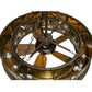 Meyda Lighting Whispering Pines 45" 16-Light Oil Rubbed Bronze Chandelier With Amber Mica Shade Glass and Fan