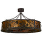 Meyda Lighting Whispering Pines 45" 16-Light Oil Rubbed Bronze Chandelier With Amber Mica Shade Glass and Fan