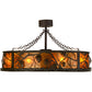 Meyda Lighting Whispering Pines 45" 16-Light Oil Rubbed Bronze Chandelier With Amber Mica Shade Glass and Fan