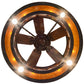 Meyda Lighting Whispering Pines 45" 16-Light Oil Rubbed Bronze Chandelier With Amber Mica Shade Glass and Fan