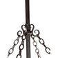 Meyda Lighting Whispering Pines 45" 24-Light Matte Black Chandelier With Silver Mica Shade Glass and Fan
