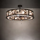 Meyda Lighting Whispering Pines 45" 24-Light Oil Rubbed Bronze Chandelier With Silver Mica Shade Glass and Fan