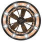 Meyda Lighting Whispering Pines 45" 24-Light Oil Rubbed Bronze Chandelier With Silver Mica Shade Glass and Fan