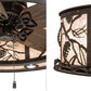 Meyda Lighting Whispering Pines 45" 24-Light Oil Rubbed Bronze Chandelier With Silver Mica Shade Glass and Fan