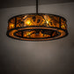 Meyda Lighting Whispering Pines 45" 8-Light Antique Copper Chandelier With Amber Mica Shade Glass ad Fan
