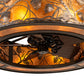 Meyda Lighting Whispering Pines 45" 8-Light Antique Copper Chandelier With Amber Mica Shade Glass ad Fan
