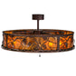 Meyda Lighting Whispering Pines 45" 8-Light Mahogany Bronze Chandelier With Amber Mica Shade Glass and Fan