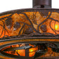 Meyda Lighting Whispering Pines 45" 8-Light Mahogany Bronze Chandelier With Amber Mica Shade Glass and Fan