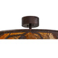 Meyda Lighting Whispering Pines 45" 8-Light Mahogany Bronze Chandelier With Amber Mica Shade Glass and Fan