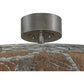 Meyda Lighting Whispering Pines 45" 8-Light Nickel Chandelier With Silver Mica Shade Glass and Fan
