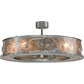 Meyda Lighting Whispering Pines 45" 8-Light Nickel Chandelier With Silver Mica Shade Glass and Fan