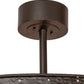 Meyda Lighting Whispering Pines 45" 8-Light Oil Rubbed Bronze Chandelier With Amber Mica Shade Glass and Fan