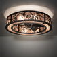 Meyda Lighting Whispering Pines 45" 8-Light Oil Rubbed Bronze Chandelier With Silver Mica Shade Glass and Fan