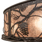 Meyda Lighting Whispering Pines 45" 8-Light Oil Rubbed Bronze Chandelier With Silver Mica Shade Glass and Fan