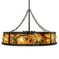 Meyda Lighting Whispering Pines 45" 8-Light Timeless Bronze Chandelier With Amber Mica Shade Glass and Fan