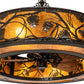 Meyda Lighting Whispering Pines 45" 8-Light Timeless Bronze Chandelier With Amber Mica Shade Glass and Fan