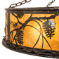 Meyda Lighting Whispering Pines 45" 8-Light Timeless Bronze Chandelier With Amber Mica Shade Glass and Fan