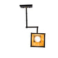 Meyda Lighting Whispering Pines 5-14" Textured Black Swing Arm Wall Sconce With Beige Art Shade Glass