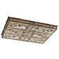 Meyda Lighting Whispering Pines 51" LED Rust & Wrought Iron Flush Mount Light With Silver Mica Shade Glass