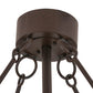 Meyda Lighting Whispering Pines 52" 15-Light Cafe Noir Chandelier With Amber Mica Shade Glass and Fan