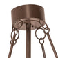 Meyda Lighting Whispering Pines 52" 19-Light Cafe Noir Chandelier With Amber Mica Shade Glass and Fan