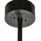 Meyda Lighting Whispering Pines 55" 15-Light Textured Black Chandelier With Silver Mica Shade Glass and Fan