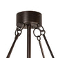 Meyda Lighting Whispering Pines 56" 19-Light Mahogany Bronze Chandelier With Silver Mica Shade Glass and Fan