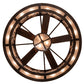 Meyda Lighting Whispering Pines 56" 19-Light Mahogany Bronze Chandelier With Silver Mica Shade Glass and Fan