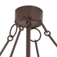 Meyda Lighting Whispering Pines 56" 3-Light Cafe Noir Chandelier With Silver Mica Shade Glass and Fan