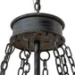 Meyda Lighting Whispering Pines 60" 16-Light Costello Black Antler Chandelier With Amber Mica & Faux Leather Shade