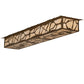 Meyda Lighting Whispering Pines 63" 6-Light Brown Metallic Island Flush Mount Light With Sahara Taupe Idalight Shade