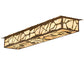 Meyda Lighting Whispering Pines 63" 6-Light Brown Metallic Island Flush Mount Light With Sahara Taupe Idalight Shade