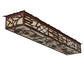 Meyda Lighting Whispering Pines 63" 6-Light Cafe Noir On Rust Island Flush Mount Light With Beige Ripple Shade Glass