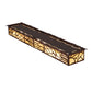 Meyda Lighting Whispering Pines 63" 6-Light Cafe Noir On Rust Island Flush Mount Light With Beige Ripple Shade Glass