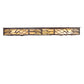 Meyda Lighting Whispering Pines 63" 6-Light Cafe Noir On Rust Island Flush Mount Light With Beige Ripple Shade Glass