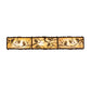 Meyda Lighting Whispering Pines 63" 6-Light Cafe Noir On Rust Island Flush Mount Light With Beige Ripple Shade Glass