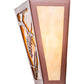 Meyda Lighting Whispering Pines 7" 2-Light Rust Powder Coat Wall Sconce With Beige Art Shade Glass