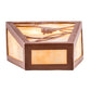 Meyda Lighting Whispering Pines 7" 2-Light Rust Powder Coat Wall Sconce With Beige Art Shade Glass