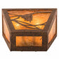 Meyda Lighting Whispering Pines 7" 2-Light Rust Rococco Wall Sconce With Amber Mica Shade Glass