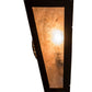 Meyda Lighting Whispering Pines 7" 2-Light Timeless Bronze Wall Sconce With Silver Mica Shade Glass