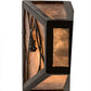 Meyda Lighting Whispering Pines 7" 2-Light Timeless Bronze Wall Sconce With Silver Mica Shade Glass